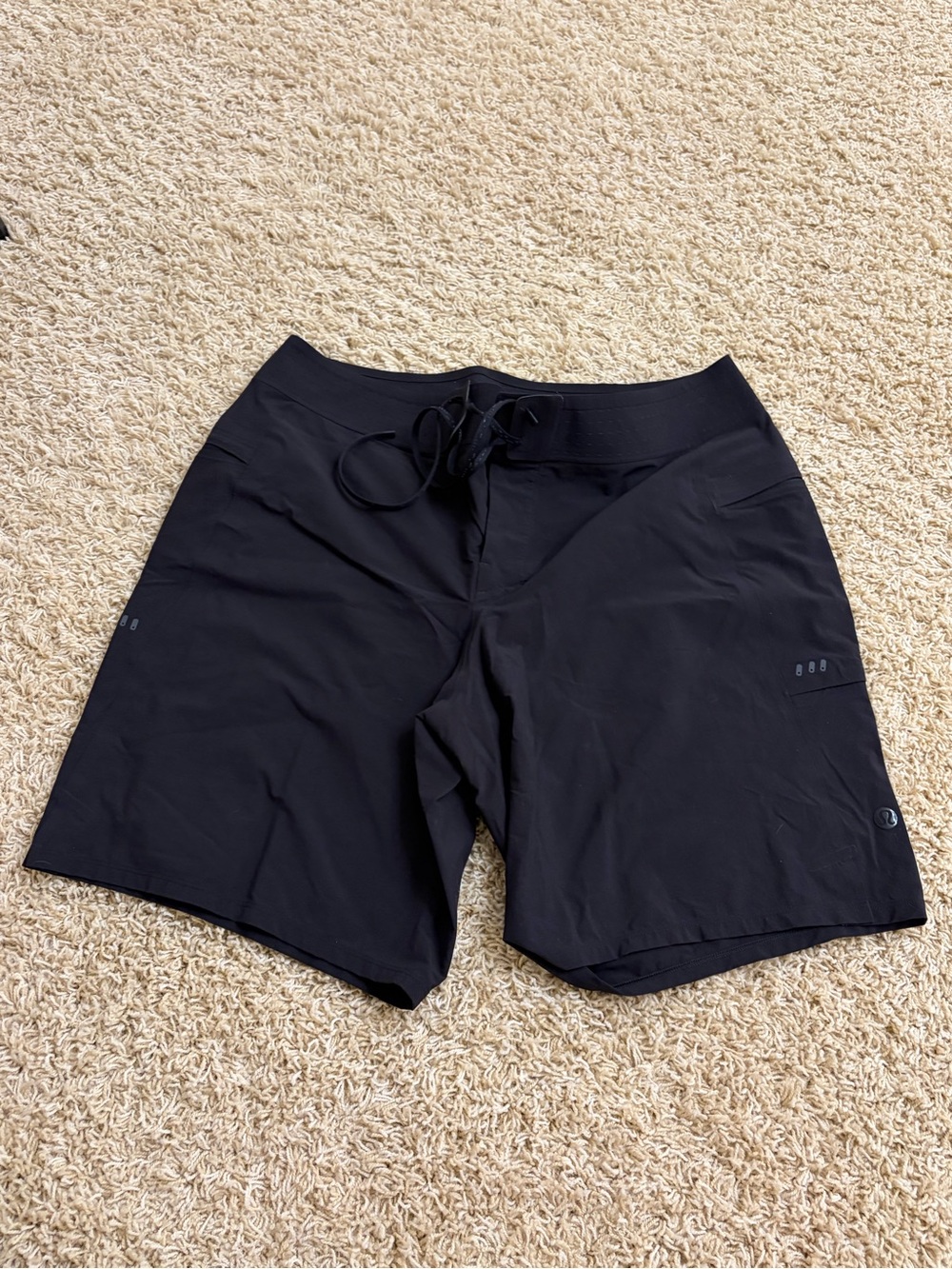 lululemon athletica Black Athletic Shorts with Logo Tag